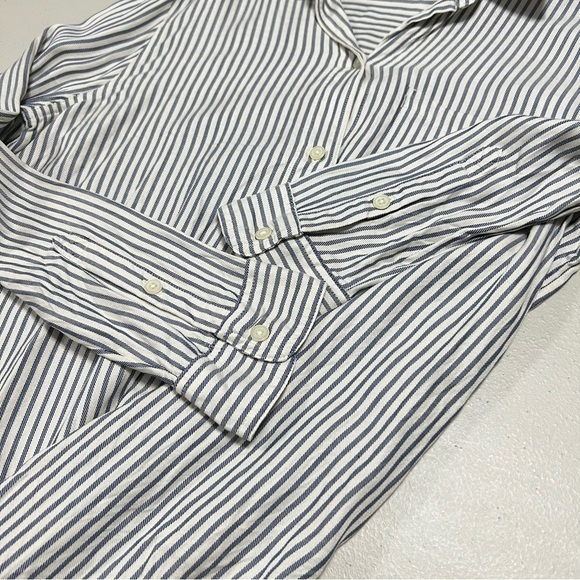 MADEWELL Classic Ex-boyfriend Stripe Shirt In Blue Moon - Picture 7 of 11